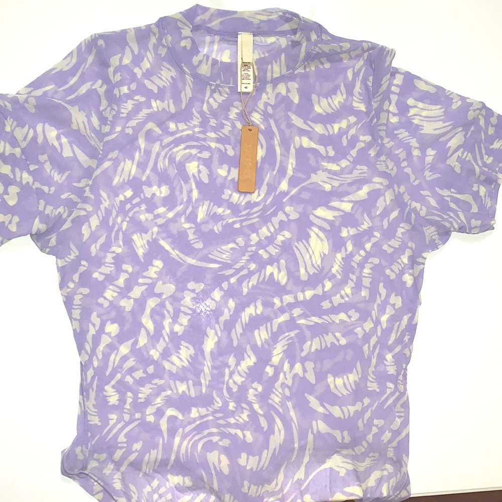 Skims Lilac Swirl Bodysuit Tee